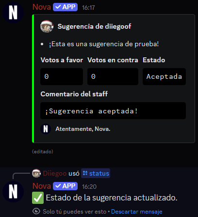 Sistema de actualizacion de sugerencia
